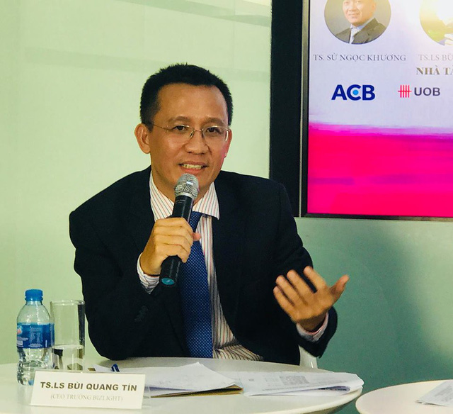 TS.LS Bùi Quang Tín, Chủ tịch kiêm CEO Trường Doanh nhân BizLight, chuyên gia kinh tế