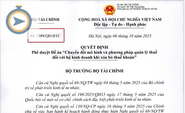 QĐ xoá bỏ thuế khoán hộ kinh doanh